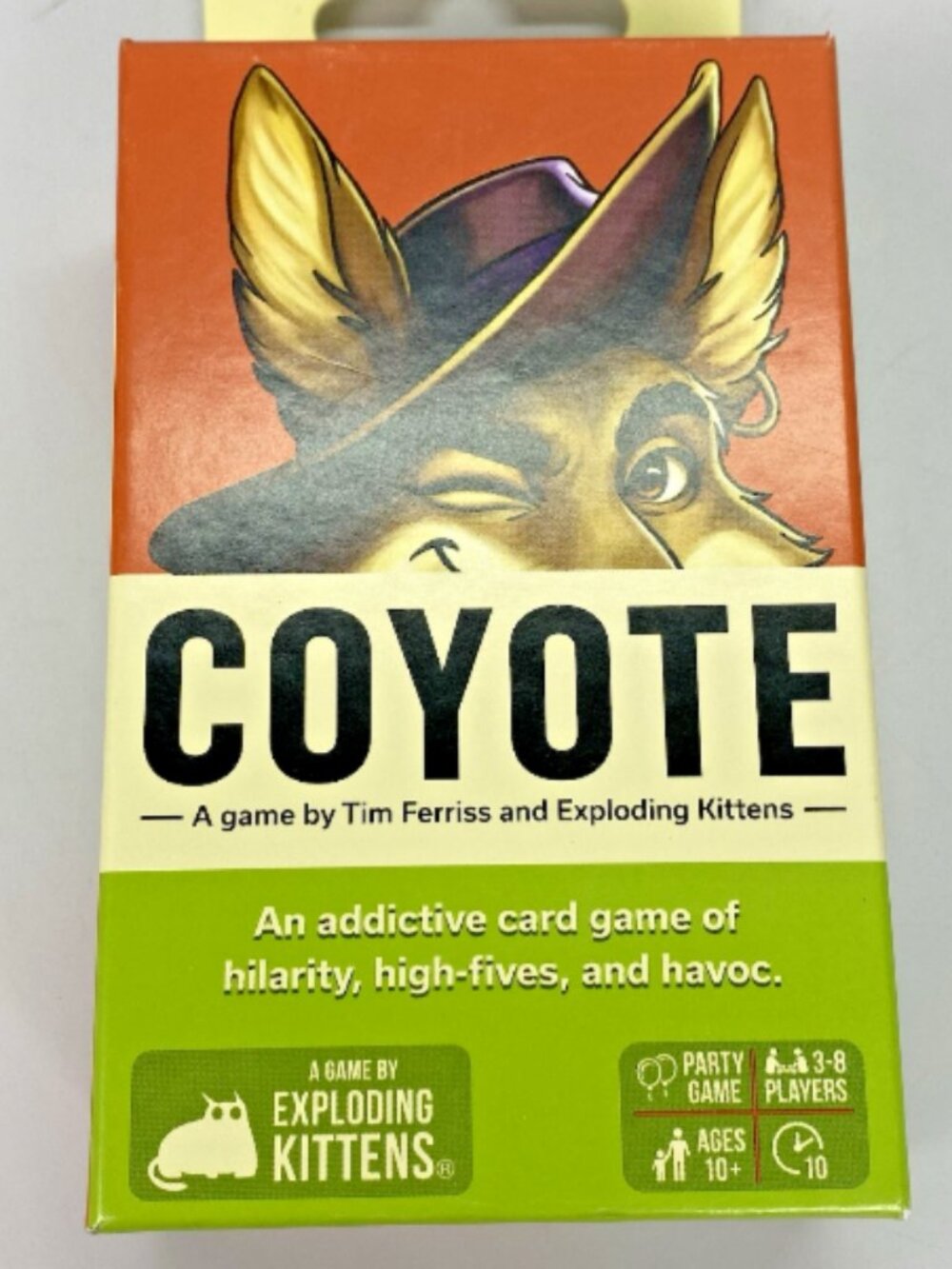 Coyote Card Game By Tim Ferriss And Exploding Kittens 3-8 Players Party Game New